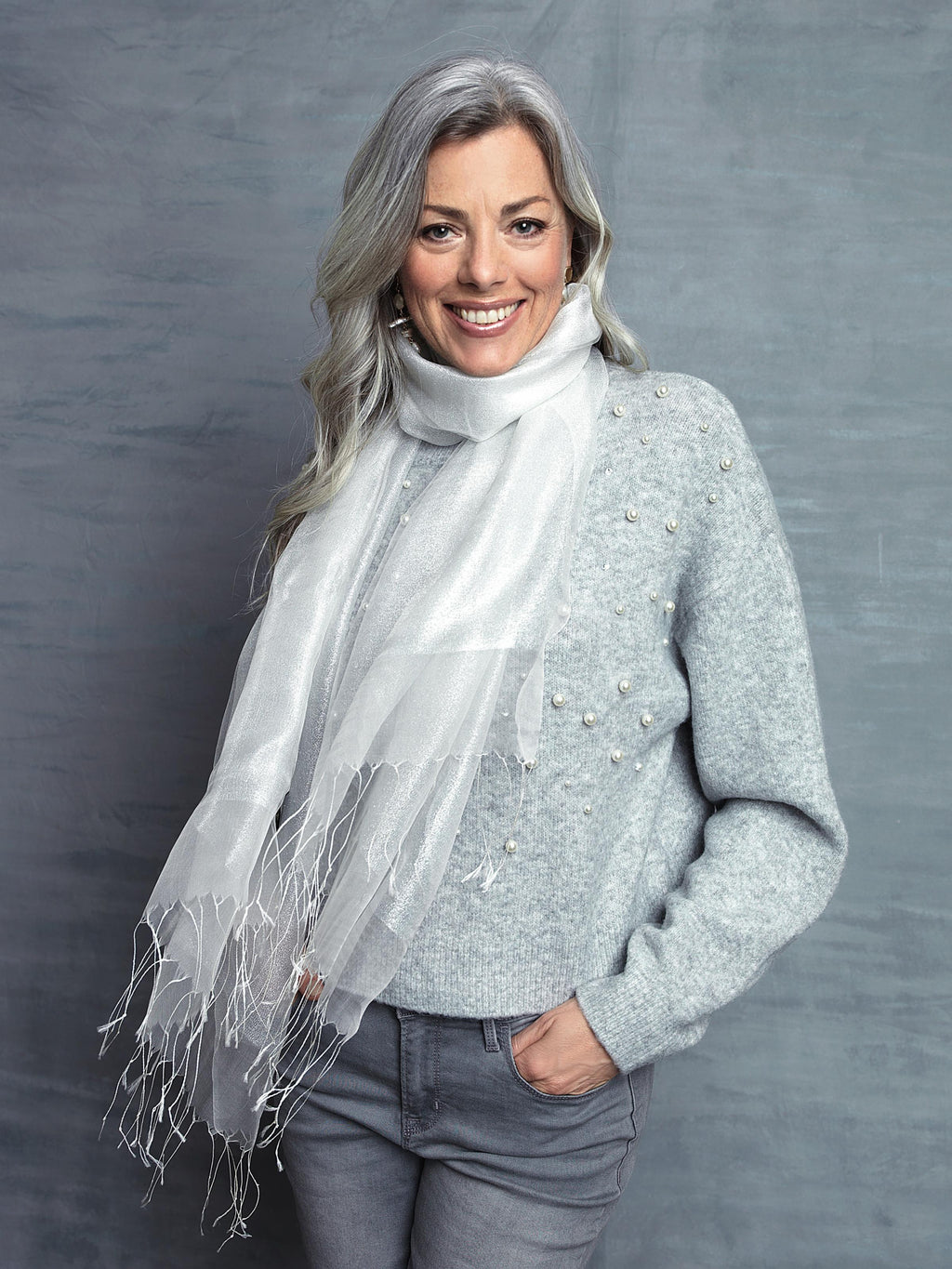 Saachi Glitz Dressy Silk Scarf