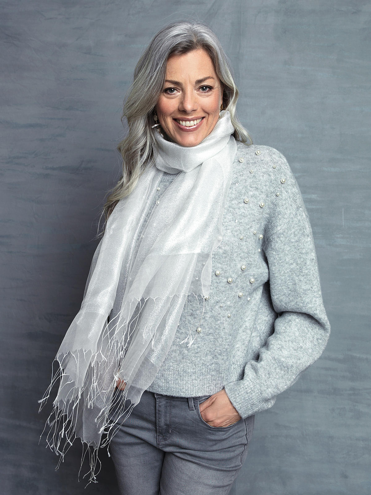 Saachi Glitz Dressy Silk Scarf