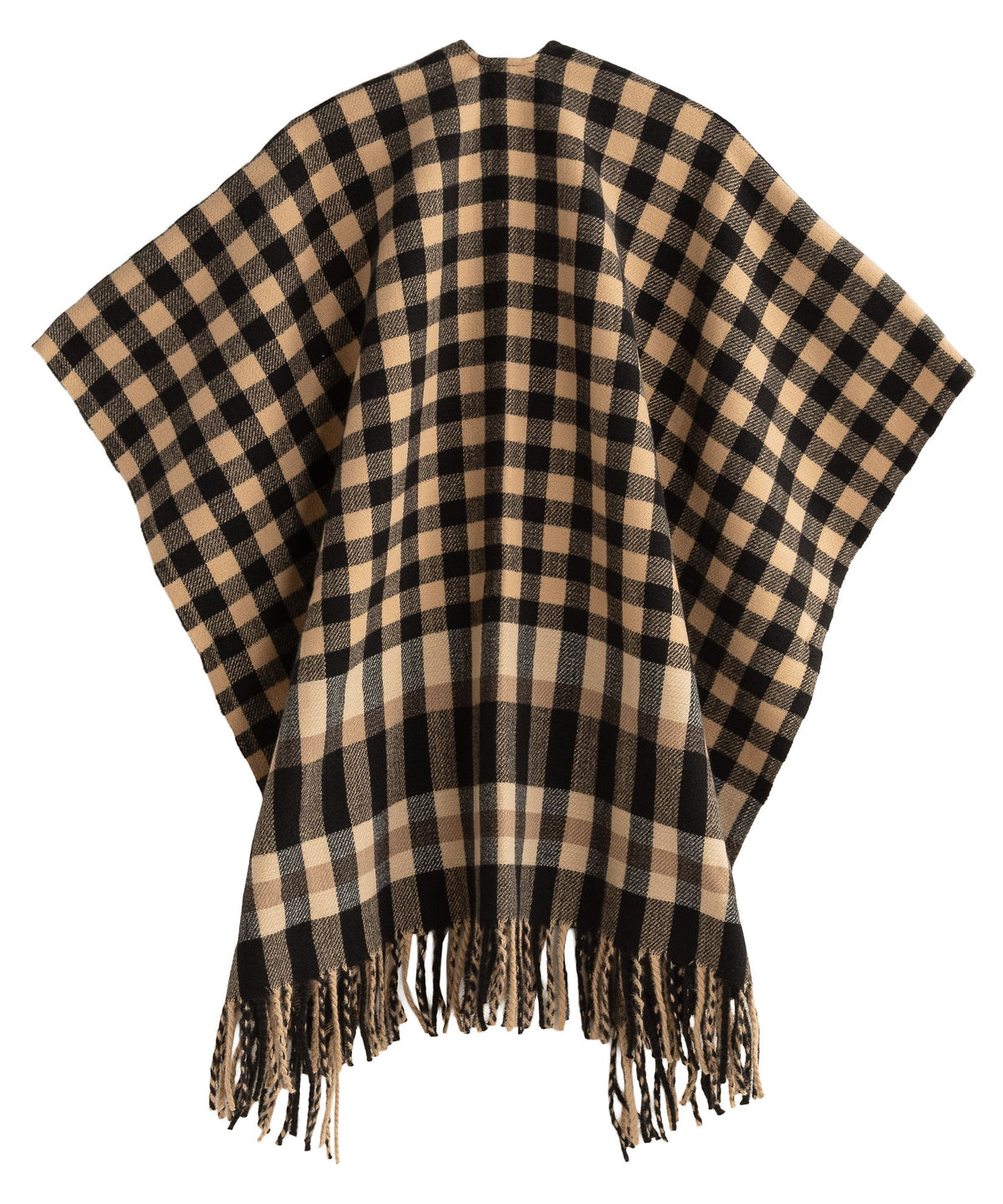 Echo Design Bordered Check Ruana