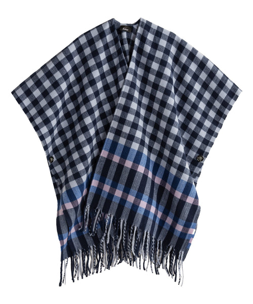 Echo Design Bordered Check Ruana