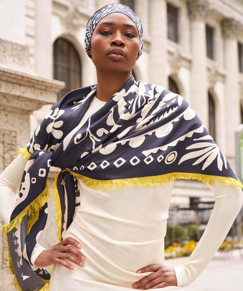 Echo Design Park Paisley Oversized Silk Square Scarf