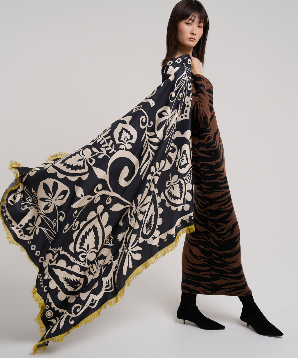 Echo Design Park Paisley Oversized Silk Square Scarf