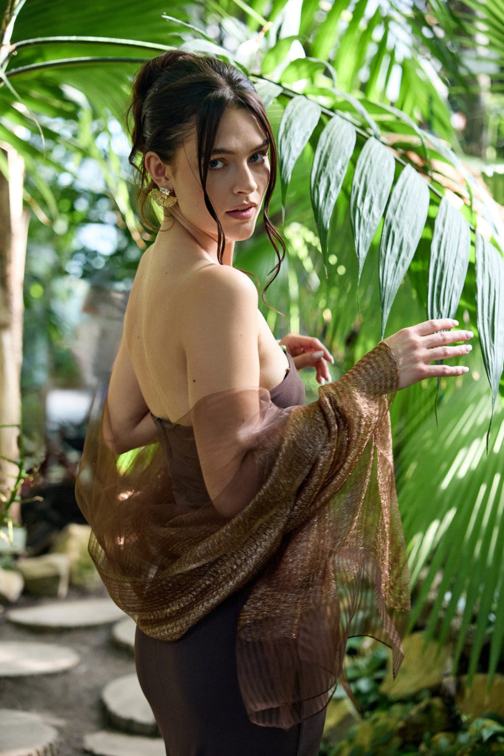 Saachi Silk Sparkle Wrap Scarf