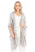 Saachi Plaid Hooded Ruana